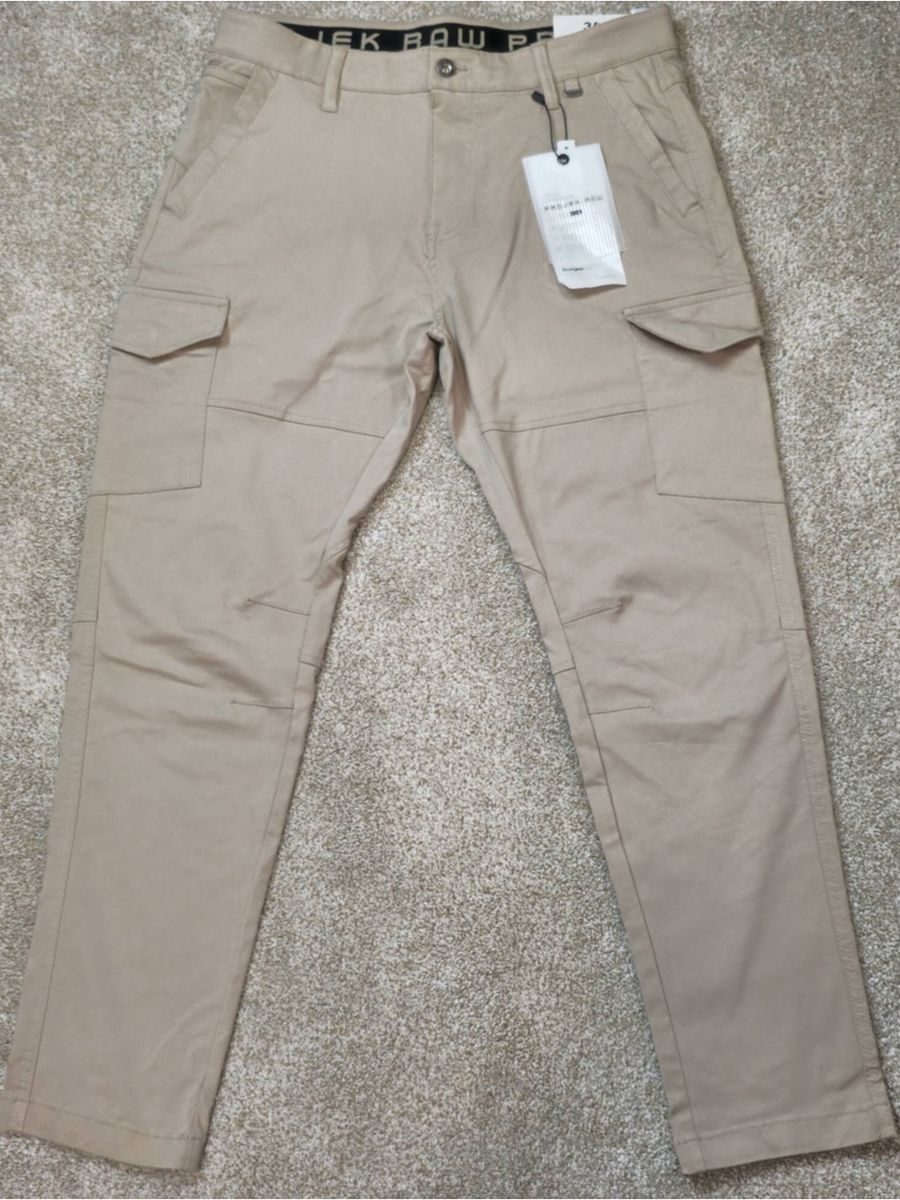 Men's Slim Straight Cargo Pants - Khaki